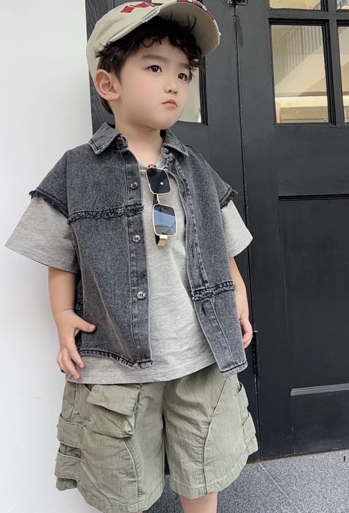 【棉逗熊夏款】男童韩版夏季休闲中大童百搭裤子-15063