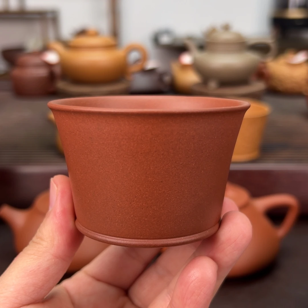 紫砂茶壶红棕泥 120 毫升