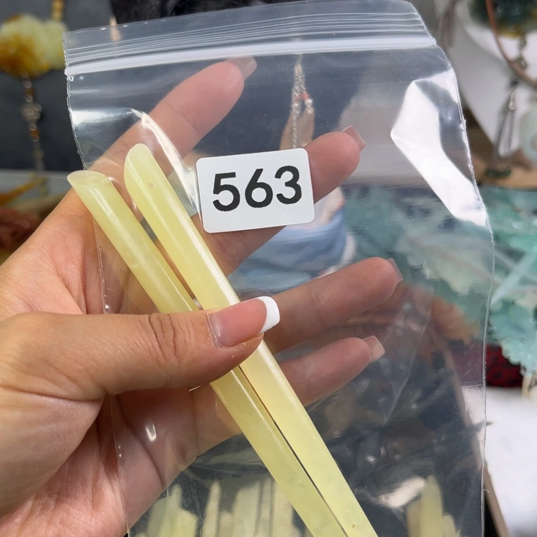 蛇纹石玉未镶嵌发饰L*w