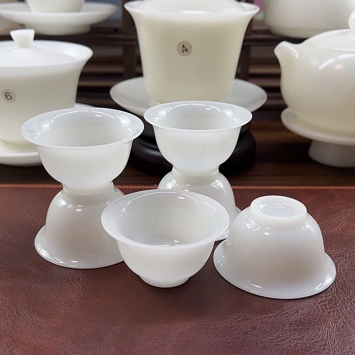 6杯:上釉璞玉瓷35ml工夫杯