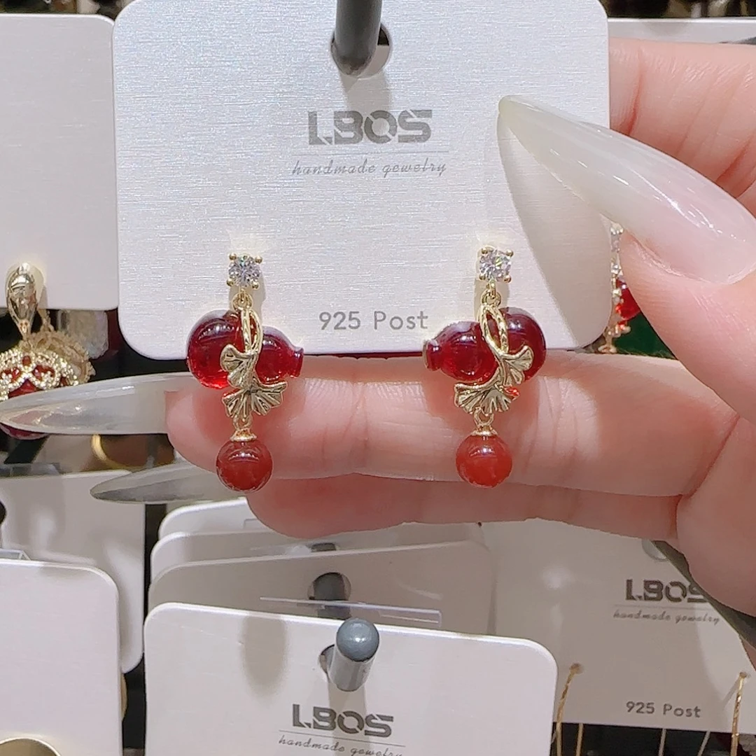 锆石铜合金925银耳环