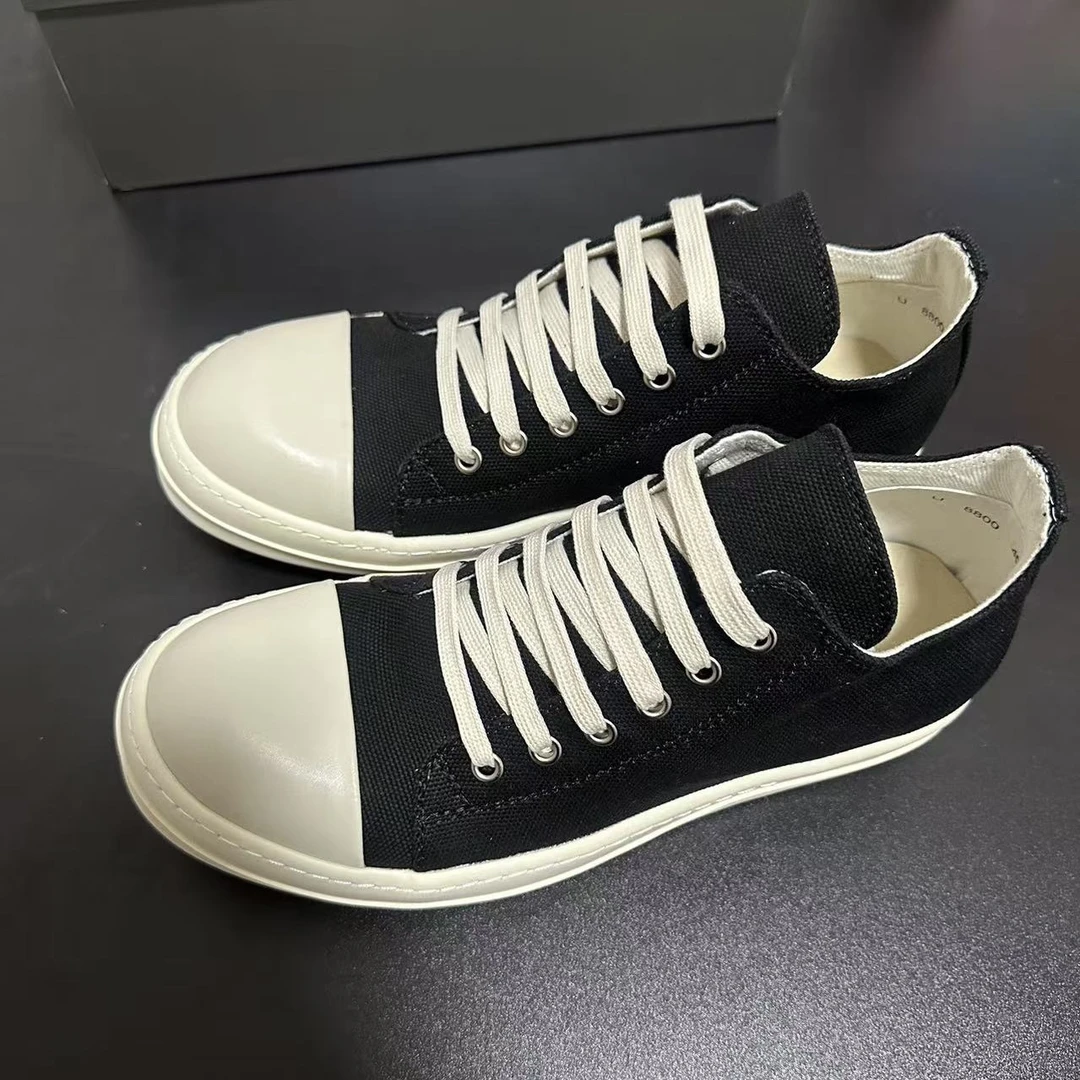 【热销爆品】RO低帮帆布板鞋潮流增高厚底奶香味暗黑休闲百搭鞋