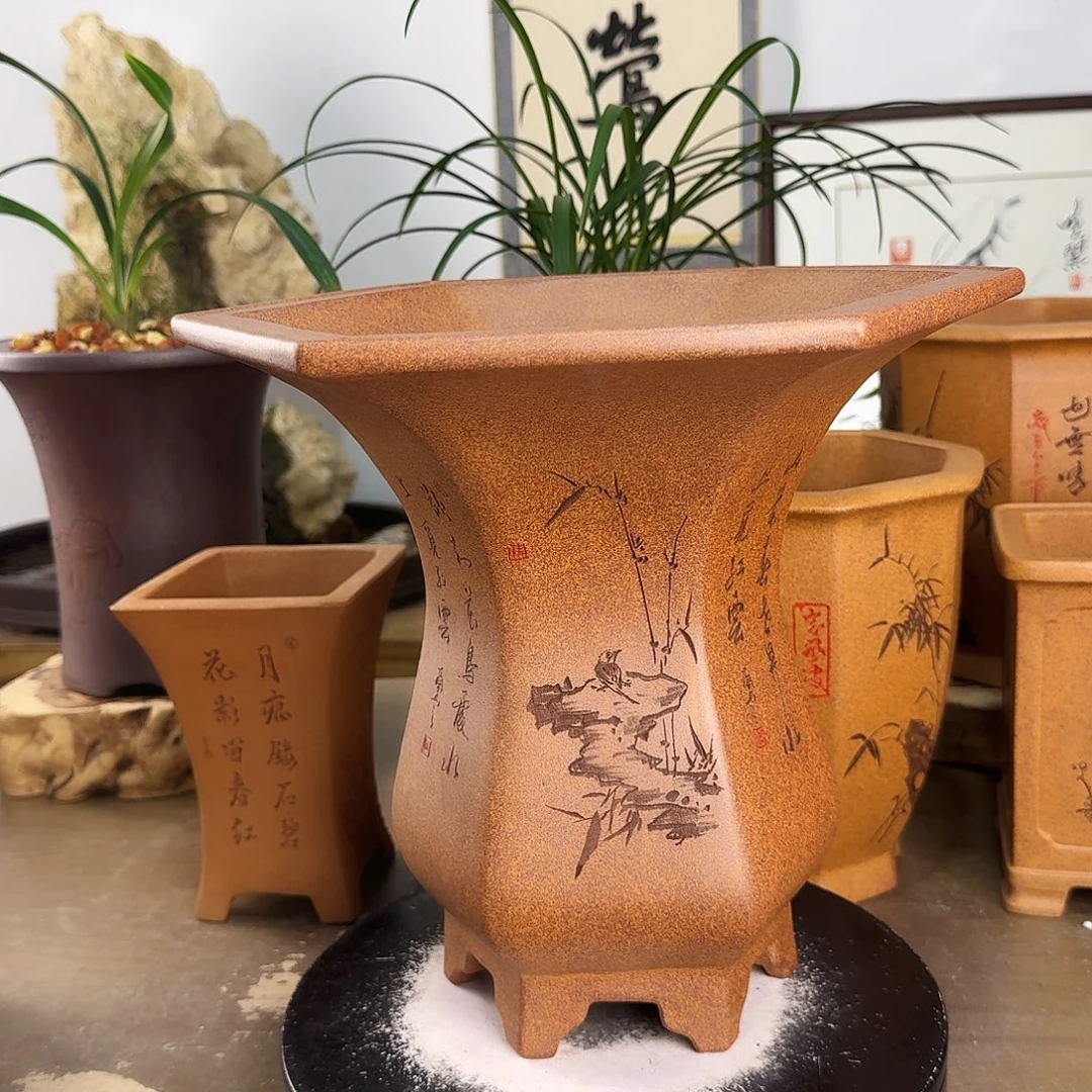 老***虎紫砂花盆紫砂花盆
