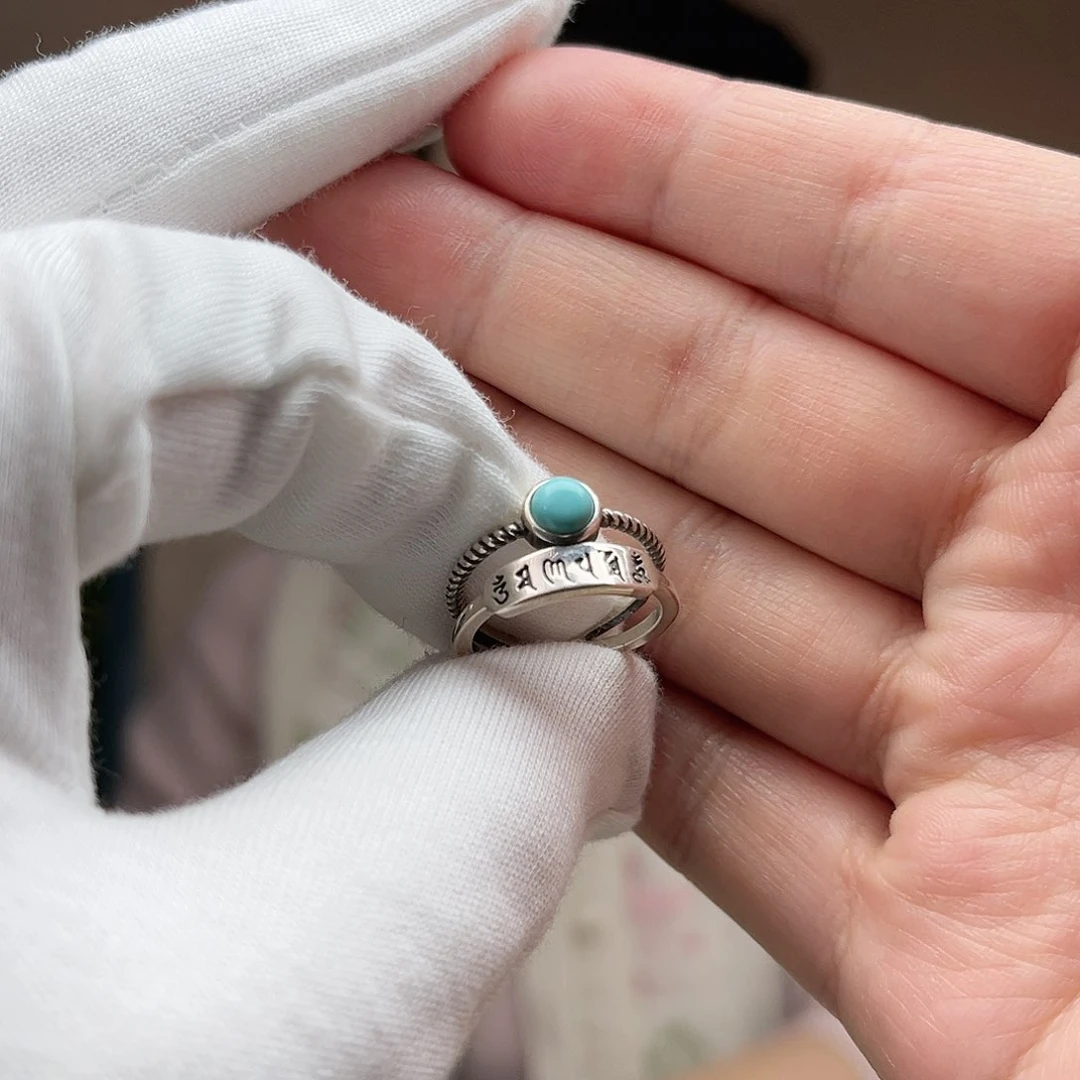 绿松石珠宝奇石银S925镶嵌