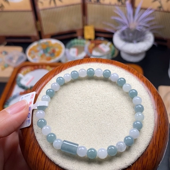 翡翠未镶嵌手链卡5.9mm 半价清货无鉴赏35