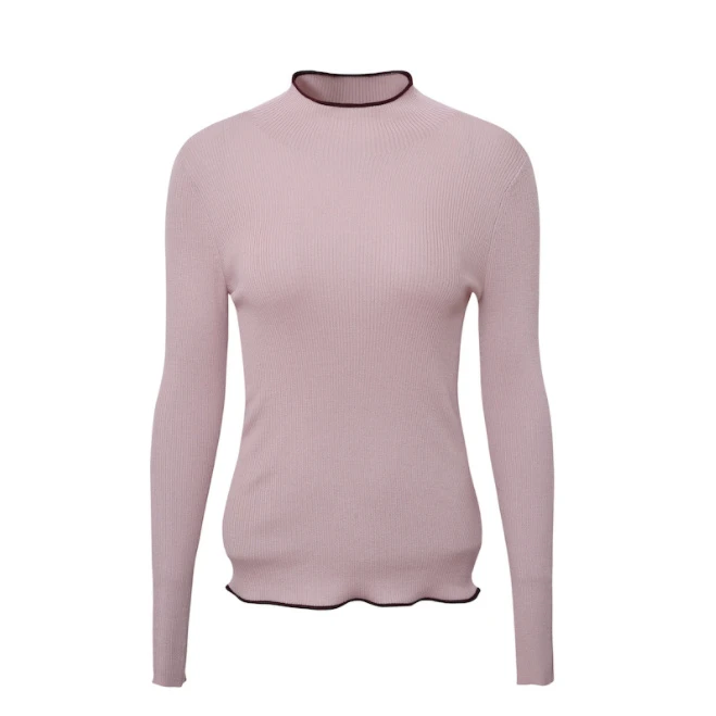 Marisfrolg/玛丝菲尔时尚百搭毛衣半高领真两件针织衫A1KT1807M