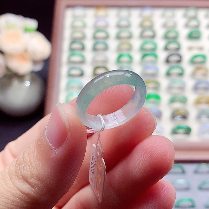 翡翠未镶嵌戒指17-18号