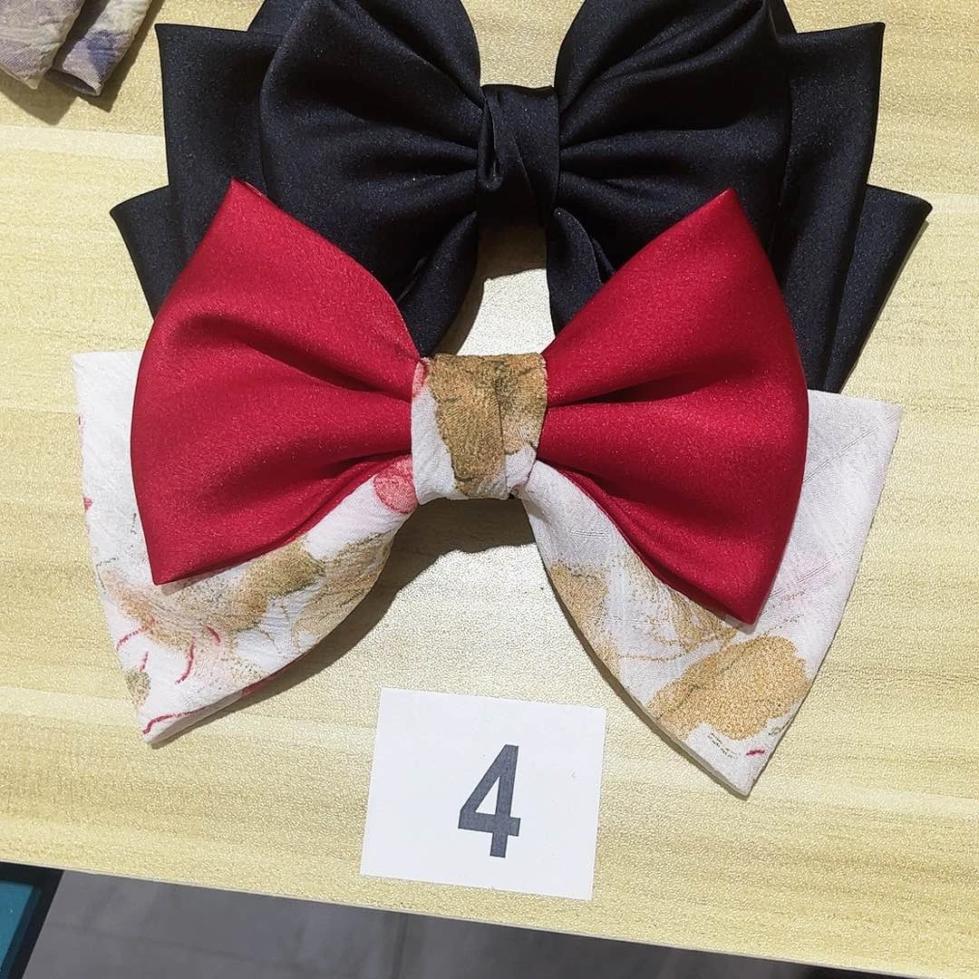 皮质铁合金蝴蝶结发夹