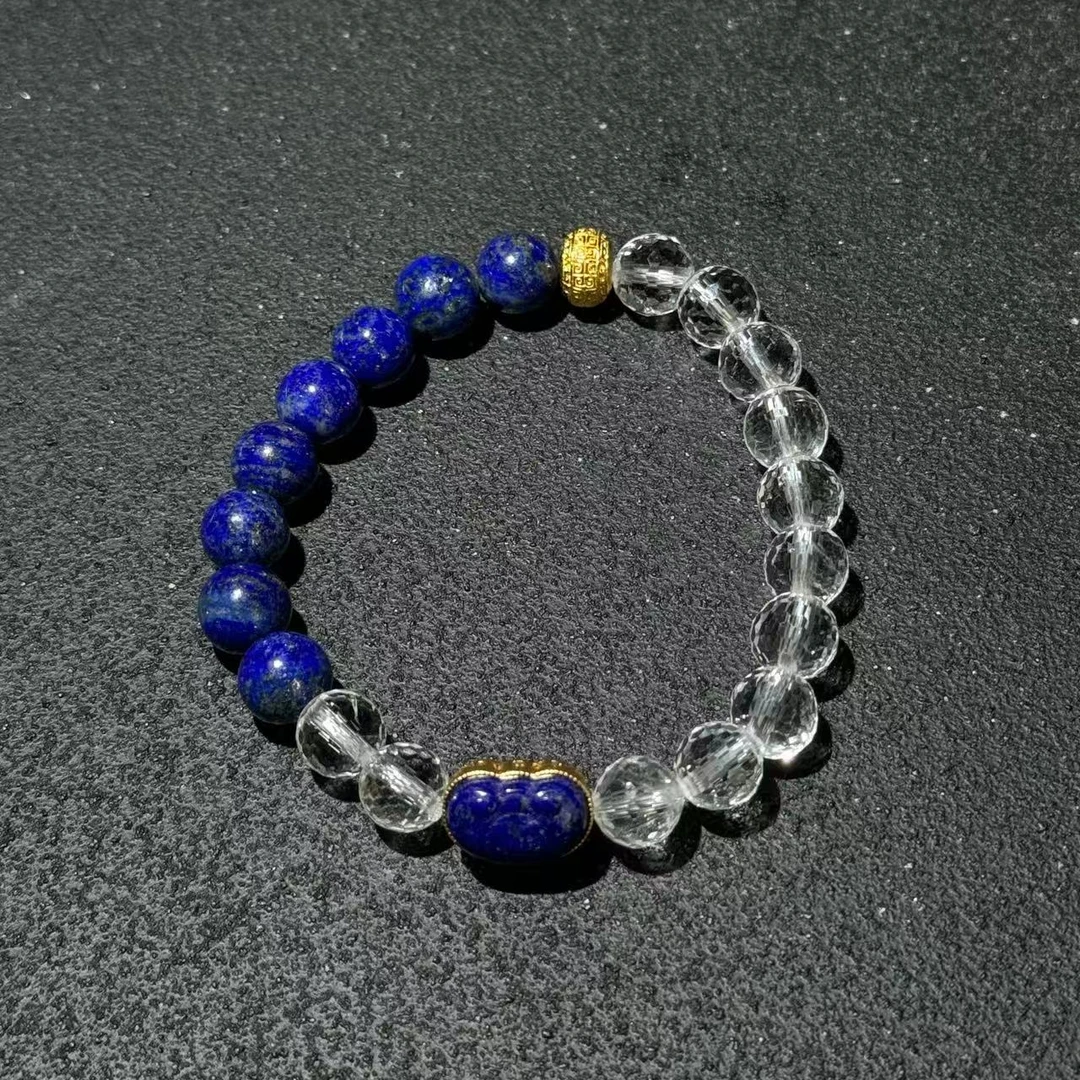 白水晶DIY青金石单圈D050815-多样性发其一