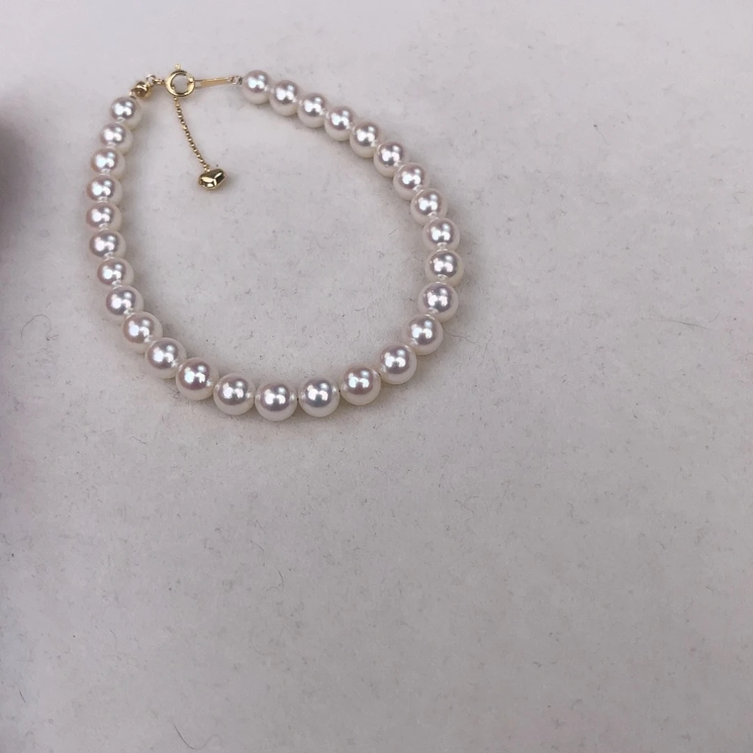 海水珍珠18K金镶嵌手绳