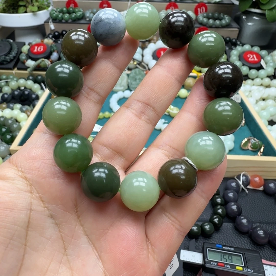 和田玉未镶嵌手链16