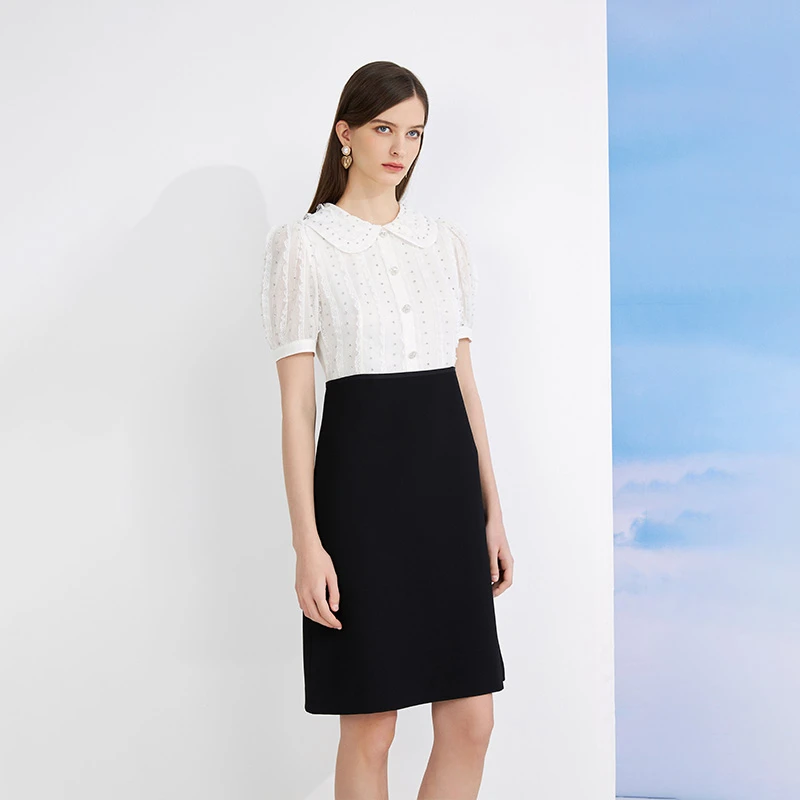 2023年新款通勤百搭简约风小众高级感连衣裙-MJEB01WOP008B11