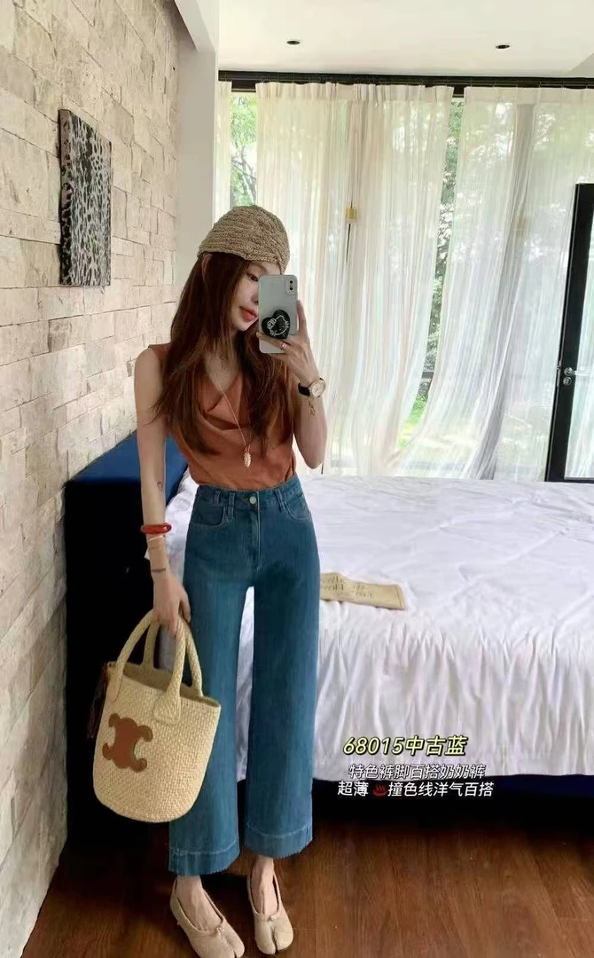 【铼】2025春季女士休闲裤牛仔裤68015