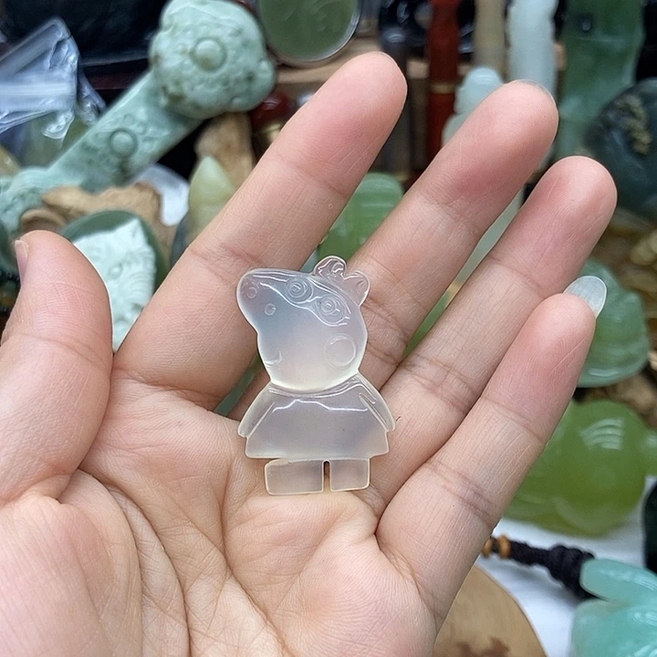 岫玉未镶嵌吊坠挂件