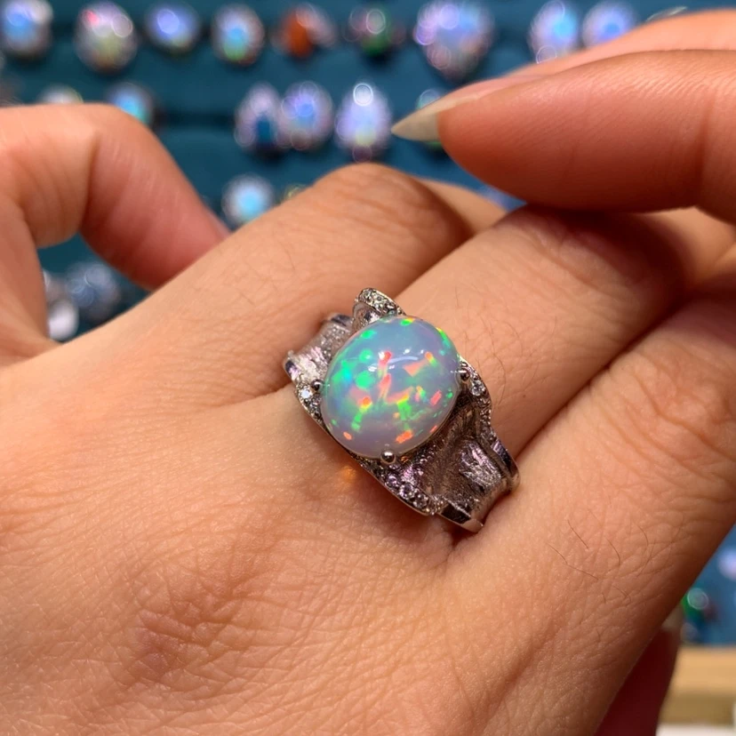 【闪购商品】欧泊银S925镶嵌戒指款式