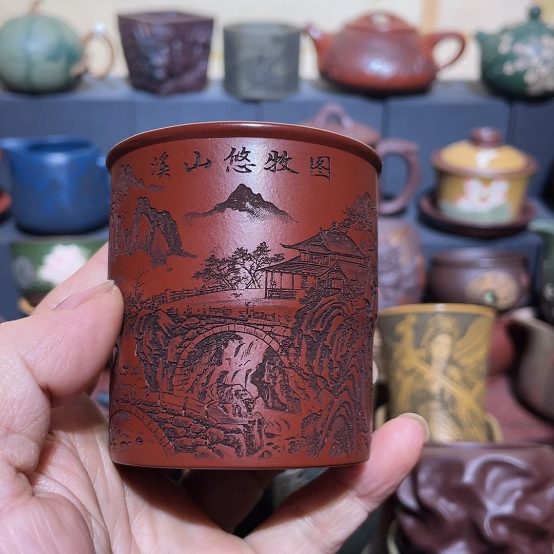 原矿紫砂手工主人杯