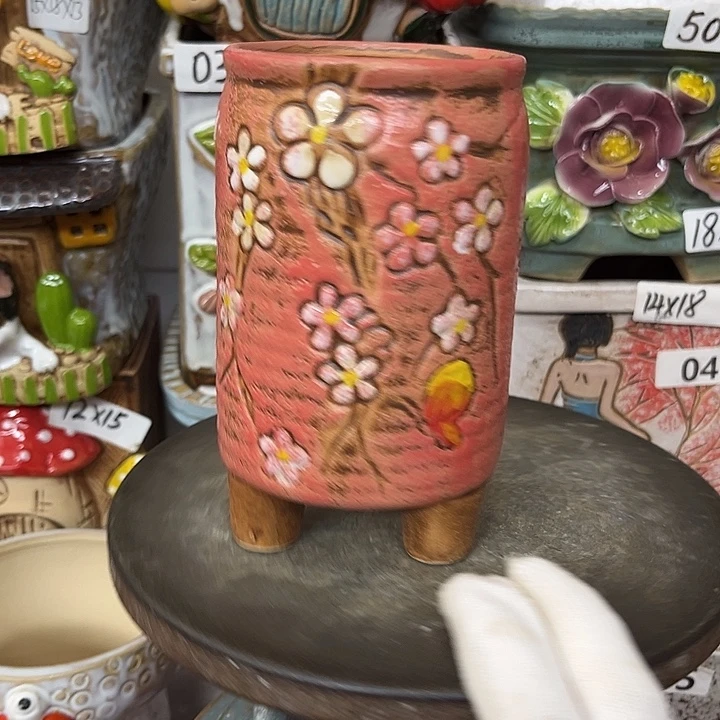 粗陶材质多肉花盆