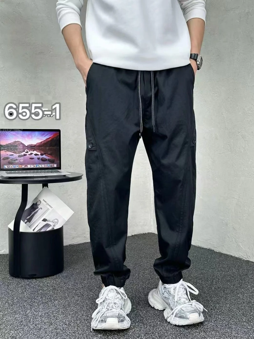 【加厚加绒！】男士休闲简约时尚百搭结构机能束脚休闲裤655-1