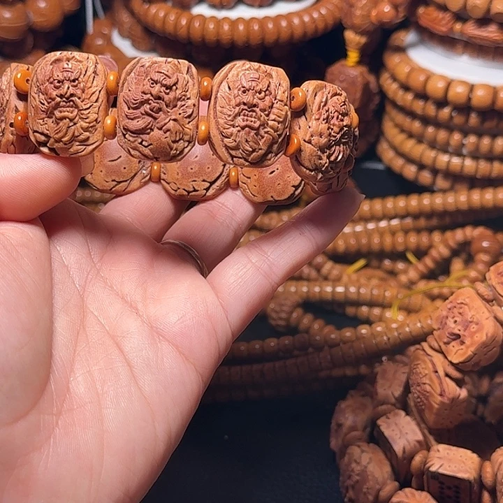 桃核手串钟馗手牌