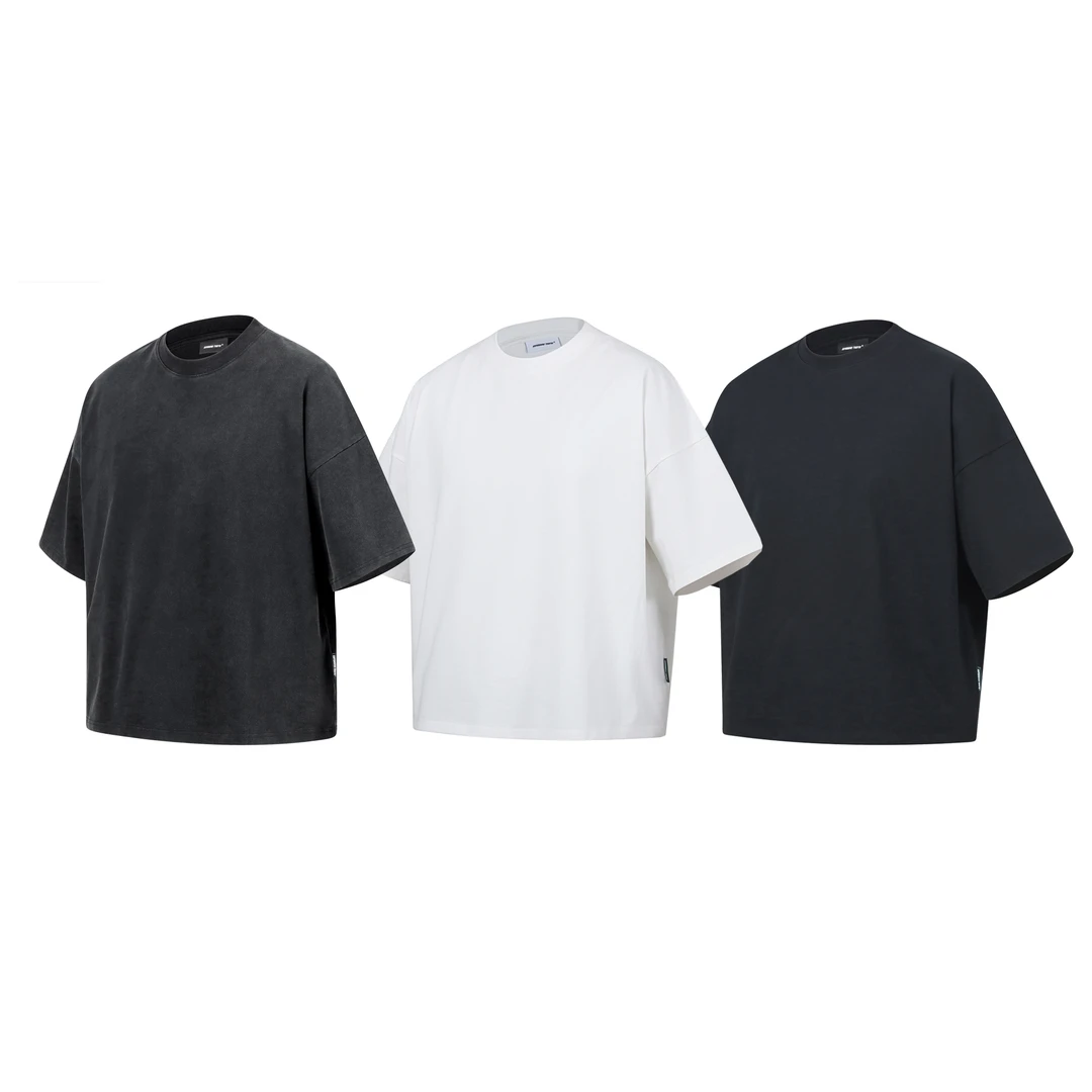 Expensive Taste 纯棉休闲基础短宽BOXY版型纯色素色T恤短袖