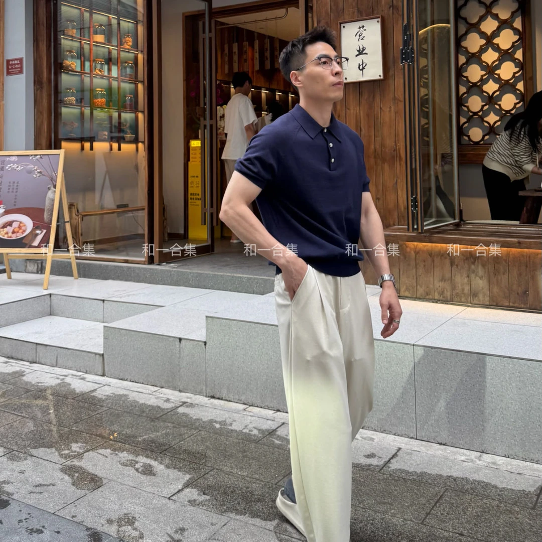 和一合集 夏季复古老钱风针织POLO百搭时尚商务休闲高品质T恤短袖