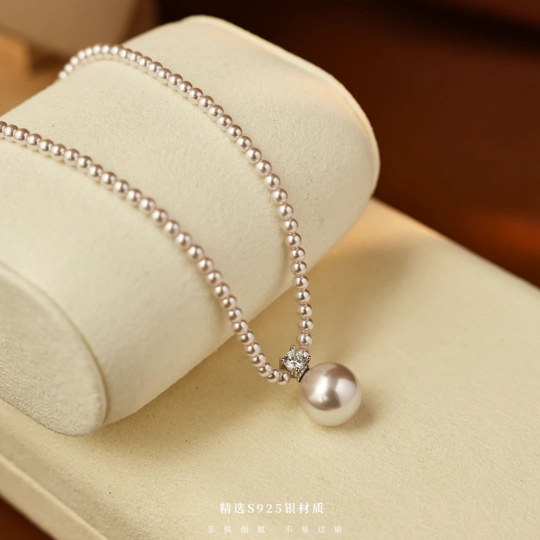 丽沁 链子925银 曼塔玫瑰紫珠戴妃锆石项链超闪仙女轻奢时尚