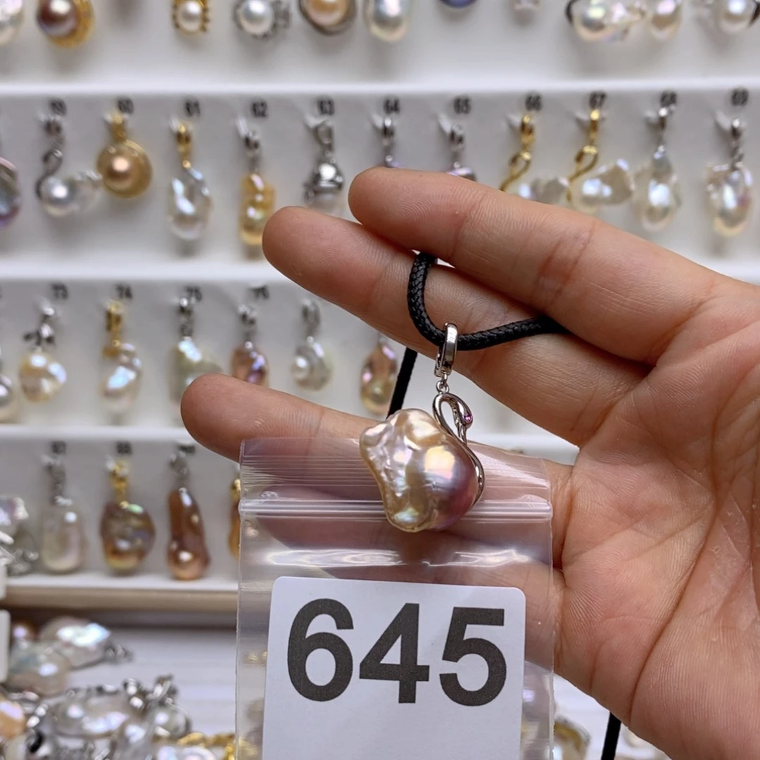 淡水珍珠颈饰银S925镶嵌645