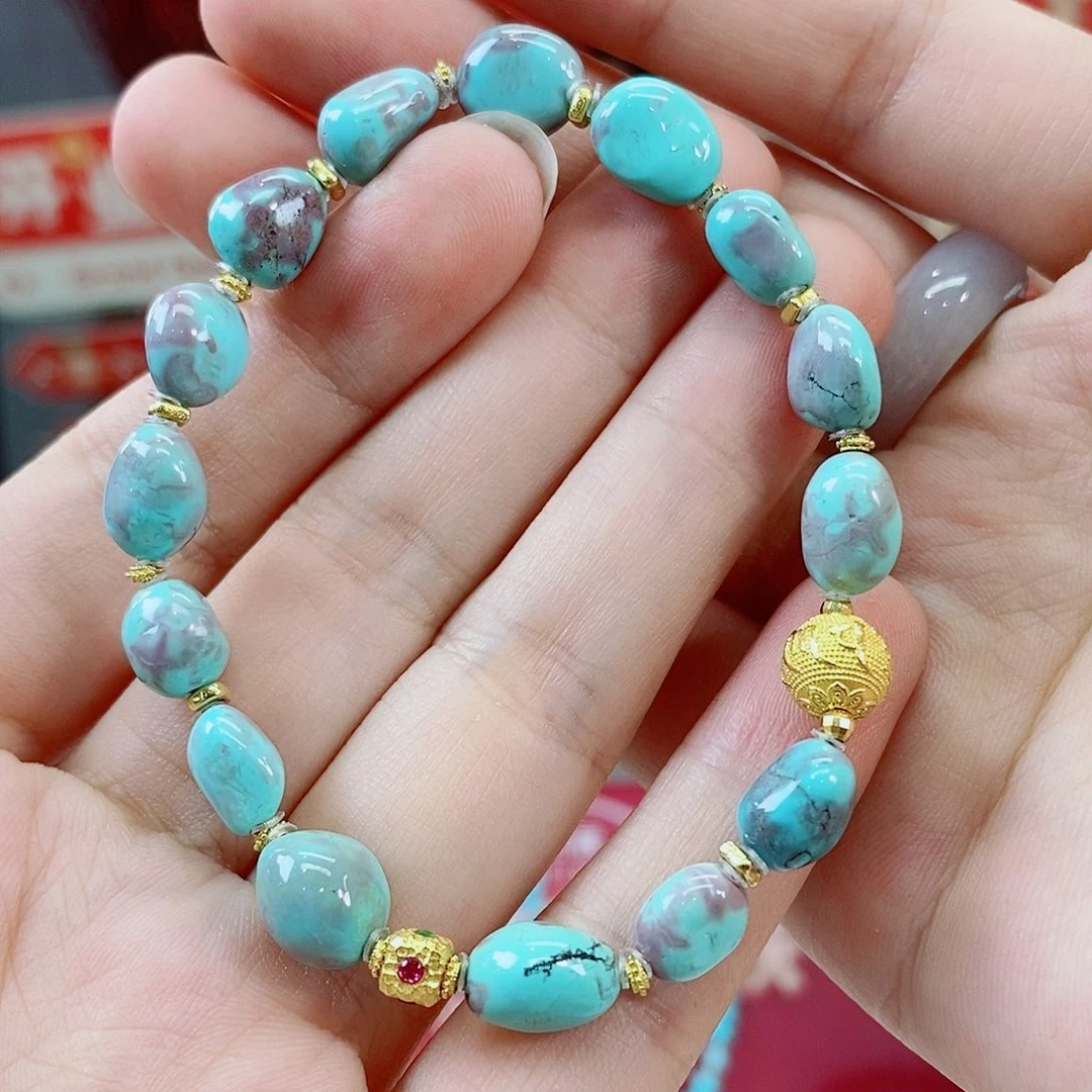 18K金镶嵌绿松石珠宝奇石