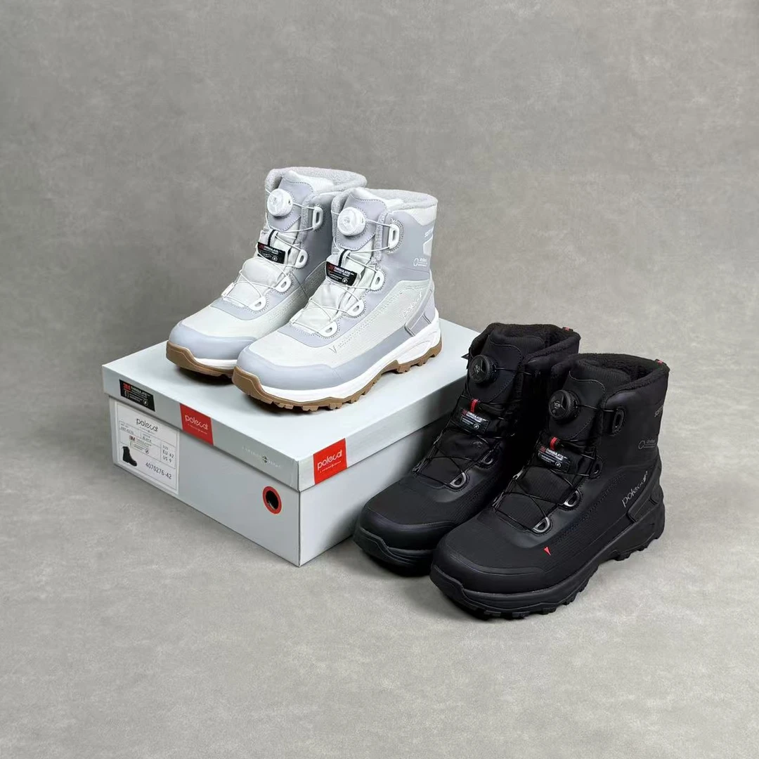 新款冰面止滑抗寒零下30度出口瑞典防水加绒保暖户外雪地靴  棉鞋