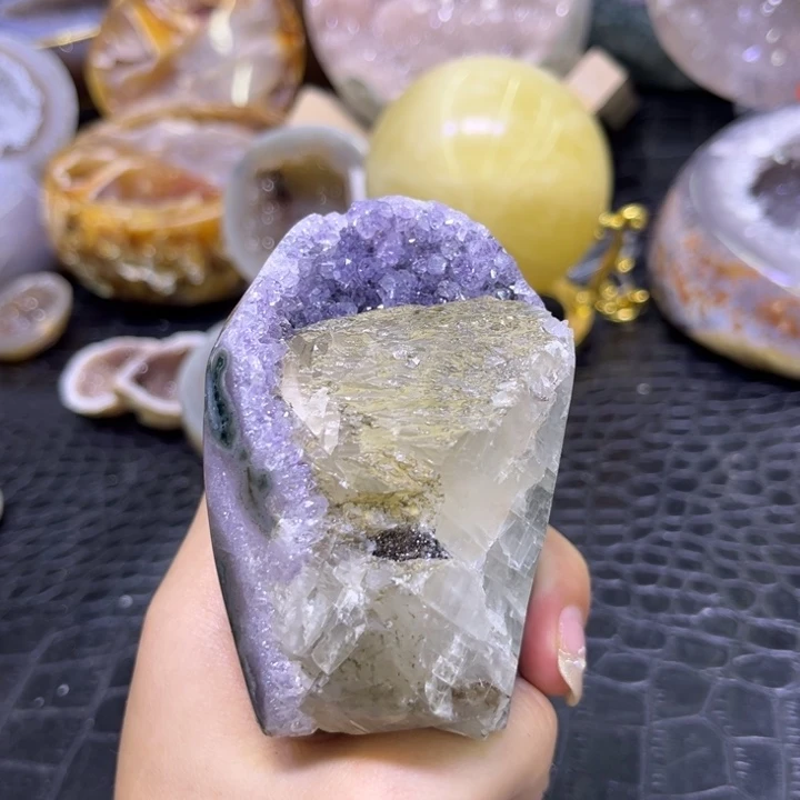 未镶嵌发饰水晶奇石紫晶簇