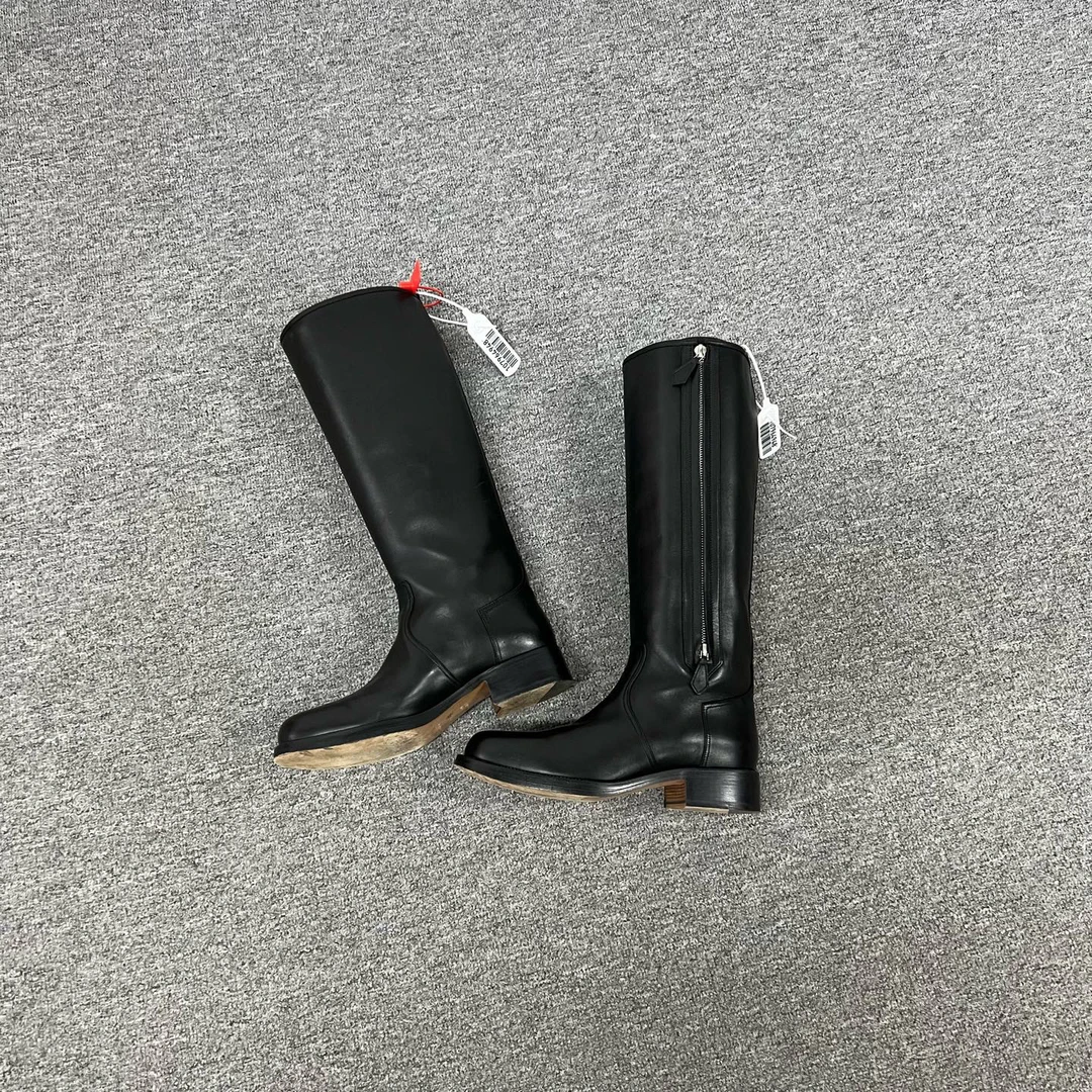 99新 AMIPARIS Hermes 爱马仕 黑色 长筒 骑士靴 99新 39码