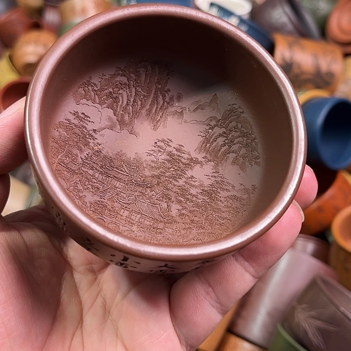 紫砂茶杯全手工紫砂主人杯