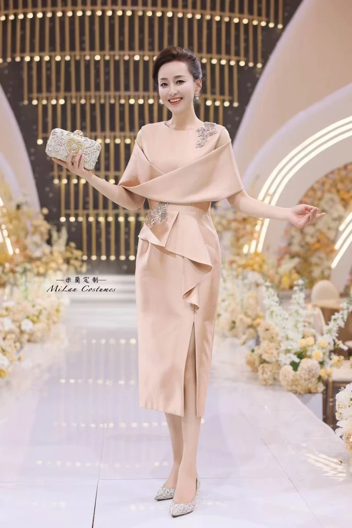 婚宴喜妈妈优雅礼服