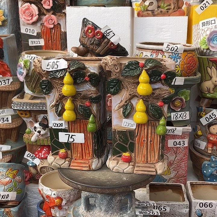 粗陶材质多肉花盆