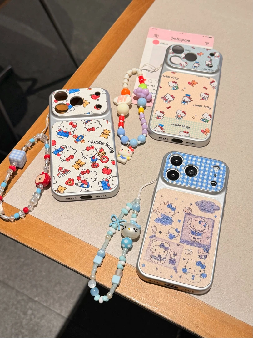 [大视窗皮纹]可爱KT超薄PC硬壳可选磁吸适用苹果17/16/15保护壳