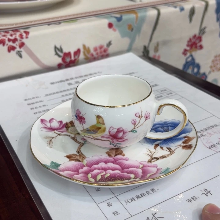 36%以上骨粉骨瓷咖啡杯碟一套