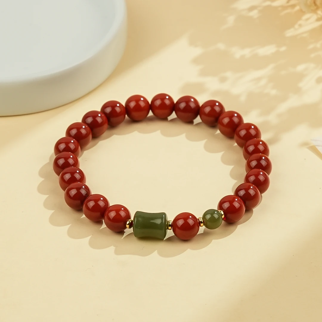 周西西精美珠宝红玛瑙单圈手串8mm精致时尚百搭多样性发货20566