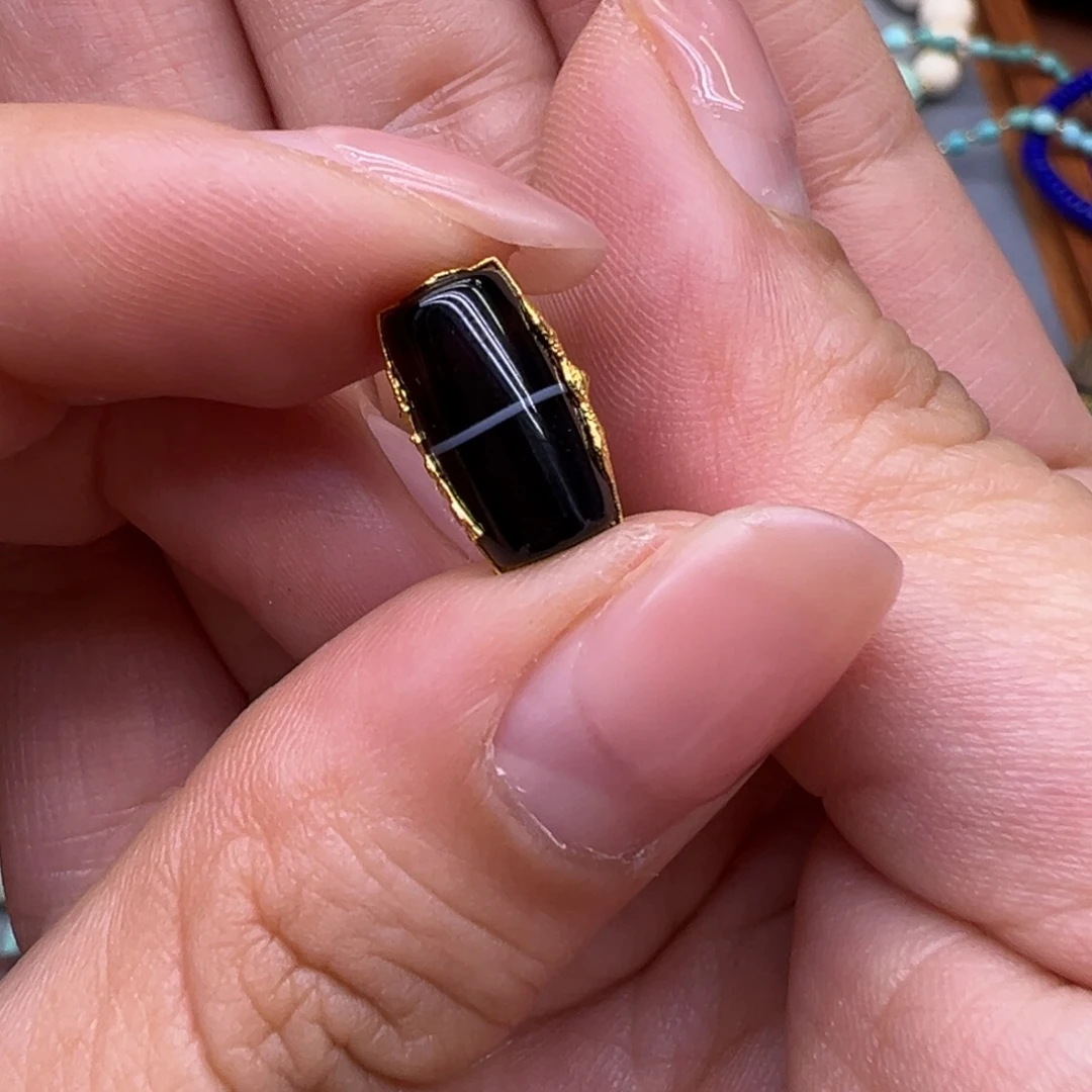 发***7玛瑙/玉髓18K金镶嵌配件配件