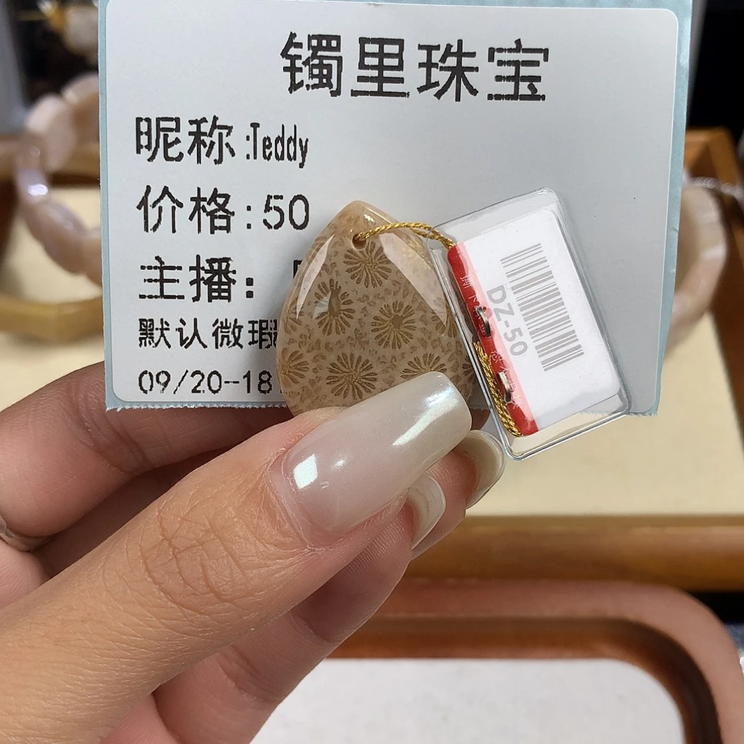 T***y吊坠(赠链)未镶嵌硅化珊瑚（珊瑚玉）