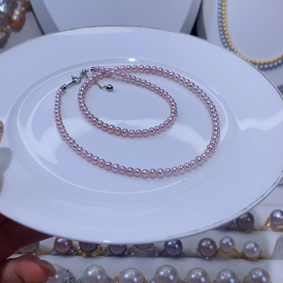 淡水珍珠颈饰银S925镶嵌c****n