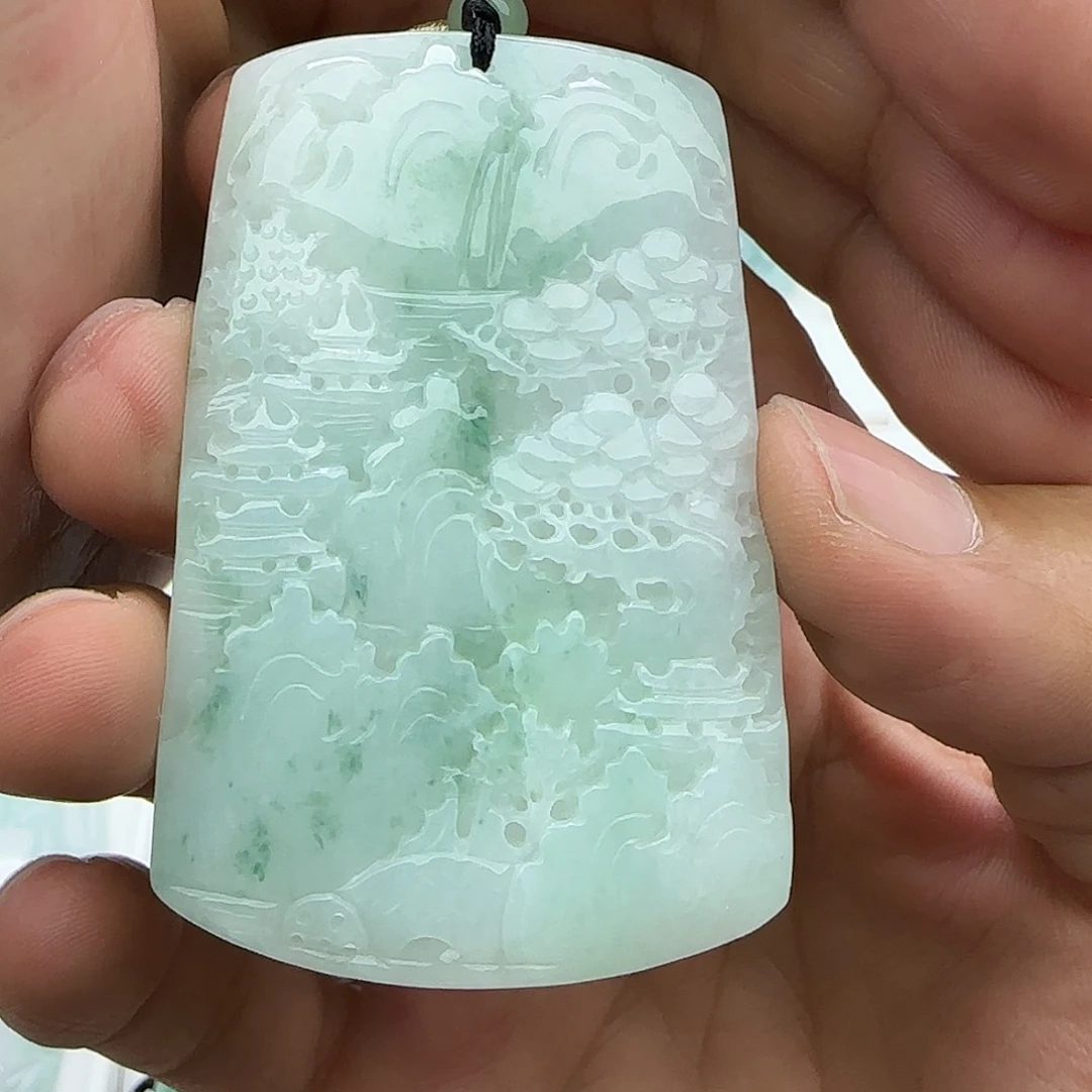 翡翠未镶嵌颈饰九*九翡翠