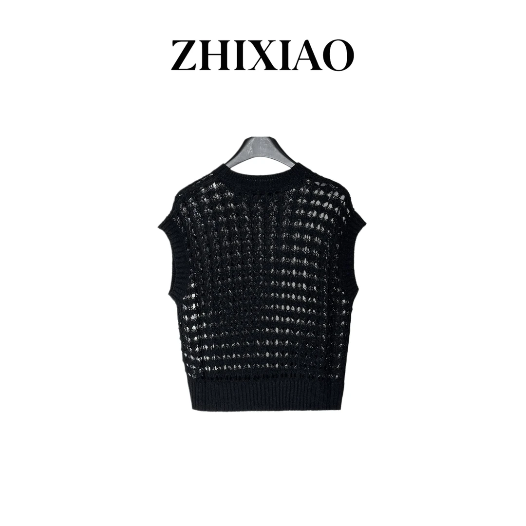 【ZHIXIAO】夏季新款：镂空针织背心TR688