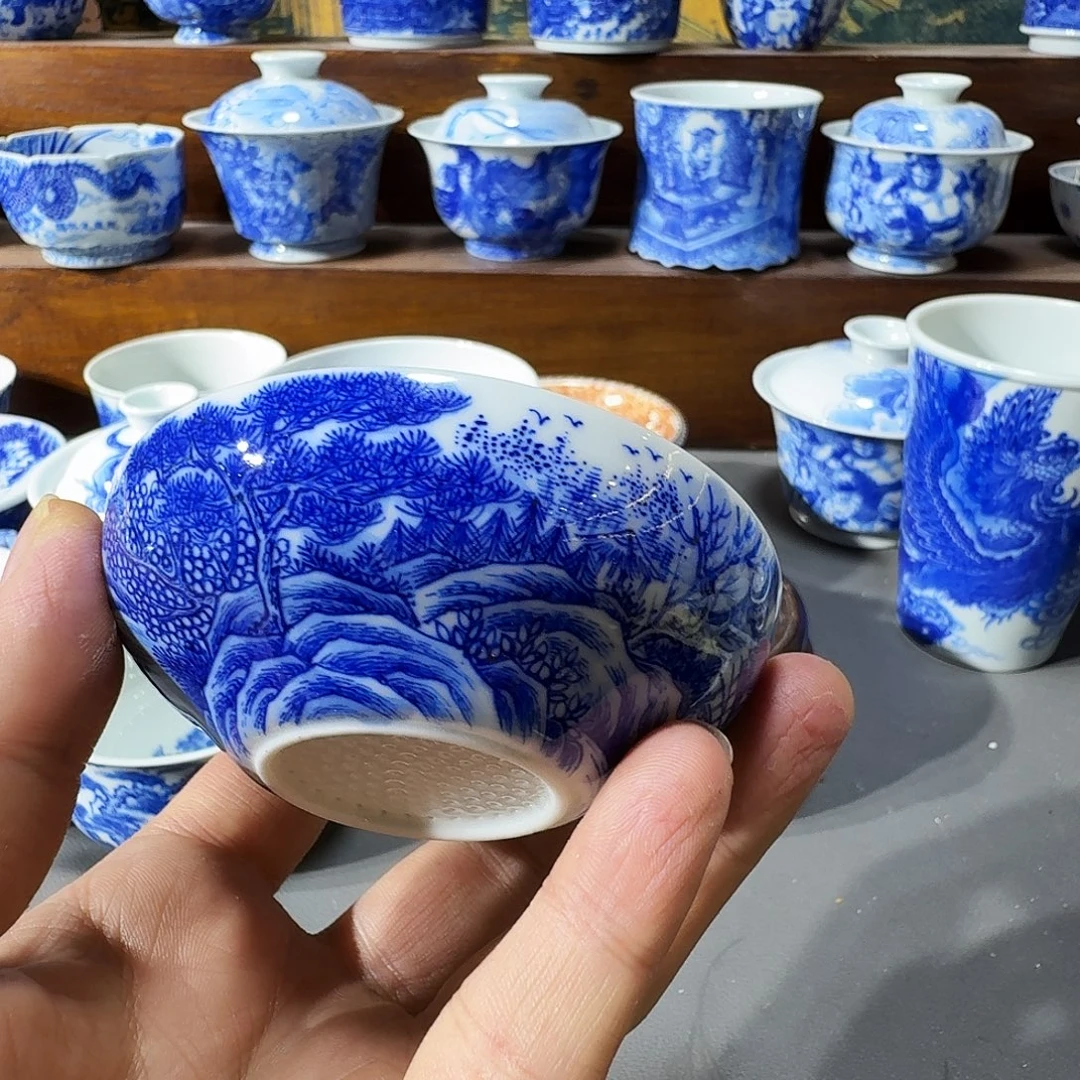 E***.泥塑茶漏手工手绘微瑕