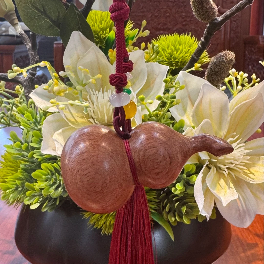 创意葫芦摆件（红流苏) SG228