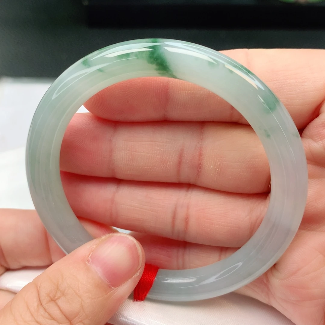 未镶嵌手镯翡翠圆条52.8圈