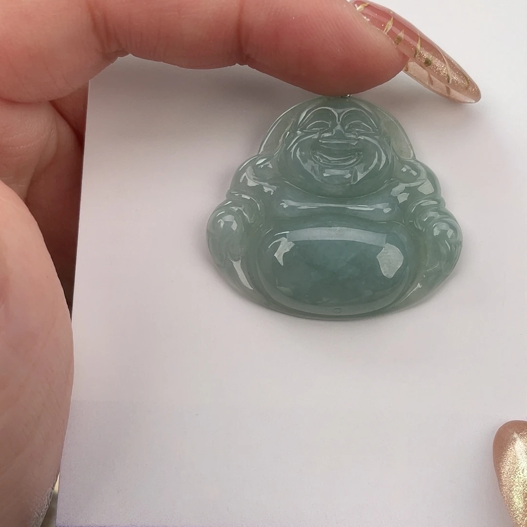 翡翠未镶嵌颈饰佛公