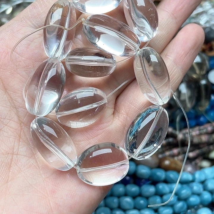 玛瑙/玉髓合金珠宝半成品一颗15mm白水晶