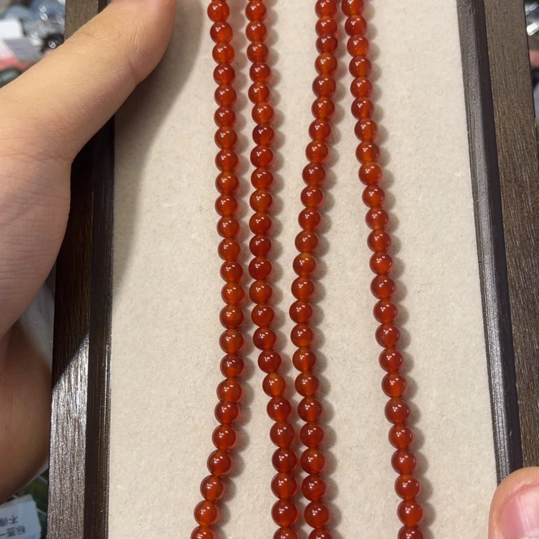 玛瑙/玉髓散珠深红玛瑙卡6