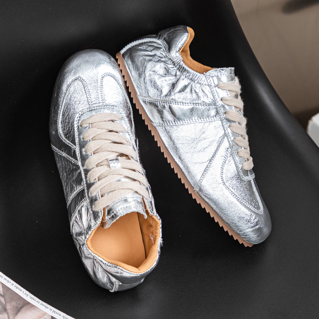 2025升级有钱富贵百搭小众鞋子软底软面百搭时尚平底德训潮鞋低帮