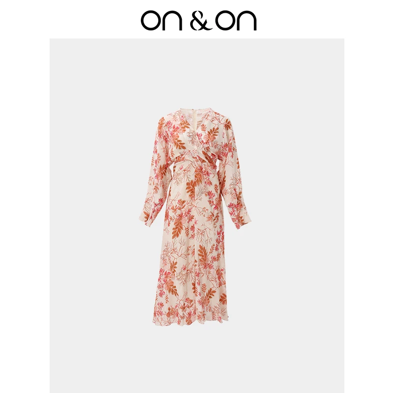 ON&ON/安乃安25年秋季复古印花田园风连衣裙+吊带N5SW1630454